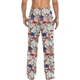thumbnail image 2 of HPINK-T Vintage Mushrooms Men's Pajama Pants Motorcycle Motocross Abstract Sleepwear Lounge Pajama Bottoms with Pockets, S M L XL XXL, 2 of 7