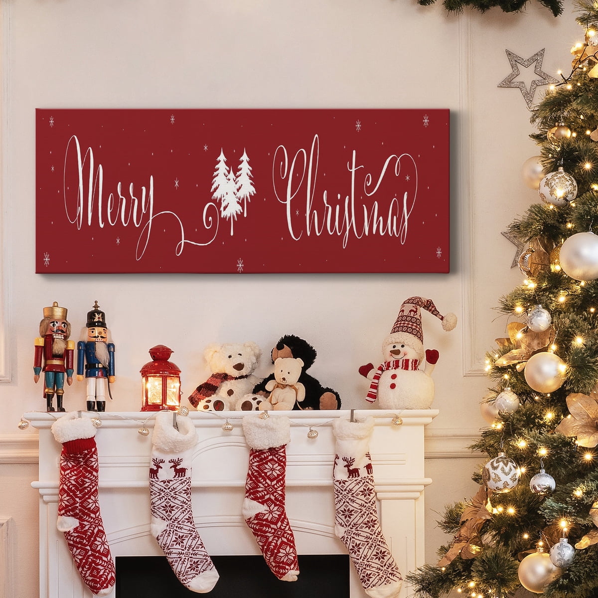 Merry Christmas Premium Gallery Wrapped Canvas - Ready to Hang