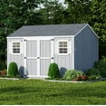 thumbnail image 3 of Little Cottage Co. 10x12 Value Workshop Shed with Operable Windows and Floor, Outdoor Wood Storage Do-It-Yourself Precut Kit, 3 of 14