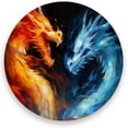 thumbnail image 3 of 3D Printing Dragons Coasters Absorbent Moisture Non-Slip Drink Coaster Ceramic Stone with Cork Base Desktop Protection, 4PCS, 3 of 6