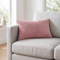 thumbnail image 2 of REGALWOVEN Throw Pillow Covers Set of 2 Modern Strip Decorative Couch Bed for Living Room Pink 18" x 18", 2 of 5
