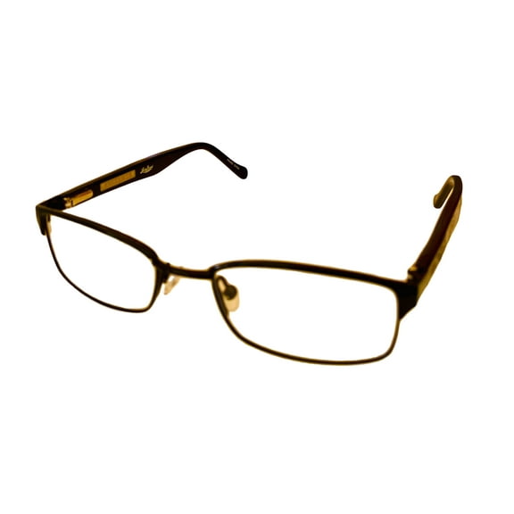 Lucky Mens Ophthalmic Soft Rectangle Metal Frame Witty Black 46mm