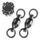 thumbnail image 1 of Uxcell Paquete de 50 Giradores de Rodamientos de Bolas, 7# 1.3In (33mm) Conector de Línea Líder de Señuelo para Pesca [Negro], 1 of 1