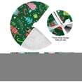 thumbnail image 2 of FMSHPON Snowflake Santa Xmas Tree Xmas Christmas Tree Skirt Stand Mat for Holiday Party Decoration Indoor Outdoor 48 inches, 2 of 6