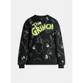 thumbnail image 5 of Dr Seuss The Grinch Women's Graphic Print Fleece Sweatshirt with Long Sleeves, Sizes XXS-XXL, 5 of 5