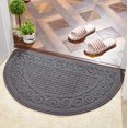 thumbnail image 1 of Durable Half Moon Doormat Rug, Easy To Clean Non-slip Rug Multicolor Doormat Outdoor Entrance-crimson 48x78cm, 1 of 1