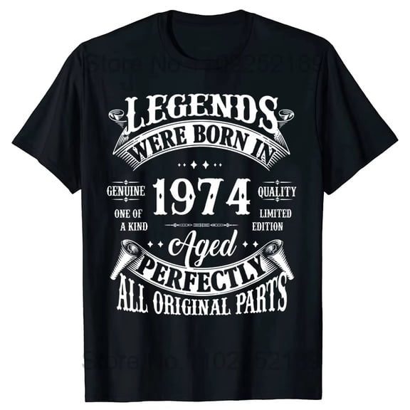 Vintage 1974 Music Cassette 51th Birthday Gifts 51 Years Old T Shirts Summer Music Lover Graphic Cotton Streetwear Daddy T-shirt
