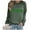 Army Green-1, variant on Ohufall Womens St. Patrick's Day Sweatshirt Plus Size Spring Shamrock Printed Long Sleeve Round Neck Casual Tee Tops