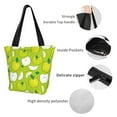 thumbnail image 4 of Sikiie Green Apple Shoulder Bag Casual Hobo Crossbody Tote Bag for Women and Men Large Purse Messenger Bag Travel Work, 4 of 6