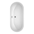 thumbnail image 5 of Soho 68 Inch Freestanding Bathtub in White with Floor Mounted Faucet, Drain and Overflow Trim in Matte Black, 5 of 7