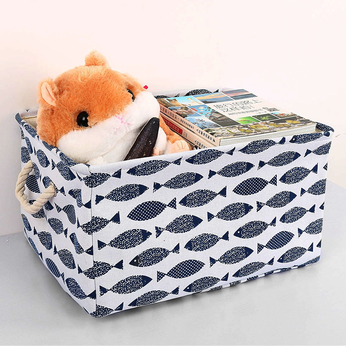 Collapsible Fabric Storage Basket Household Toys Towel Cube Storage