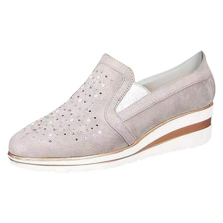 

WNVMWI Womens Shoes Ballet Walking Shoes Black Sneakers for Women Summer Shoes 2024 Rhinestone Decor Slip-ons Loafers Large Size Height Increasing Lazy Casual Shoes Walking Shoes Footwear Size 42