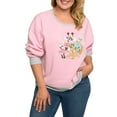 Disney Womens Plus Size Mickey Mouse Friends Fleece Long Sleeve
