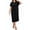 Black, variant on Zeagoo Casual Shirt Dress Women Summer Short Sleeve Loose Summer Tunic Midi Dress Cover up with Pockets