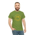 thumbnail image 4 of Blurry smiley face graphic t shirt  Unisex Heavy Cotton Tee, 4 of 8