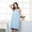 Blue, variant on Daboom Women's Towel Wrap Bathrobe, Bamboo Cotton Spa Towels Robe with Adjustable Closure, Gym and Shower