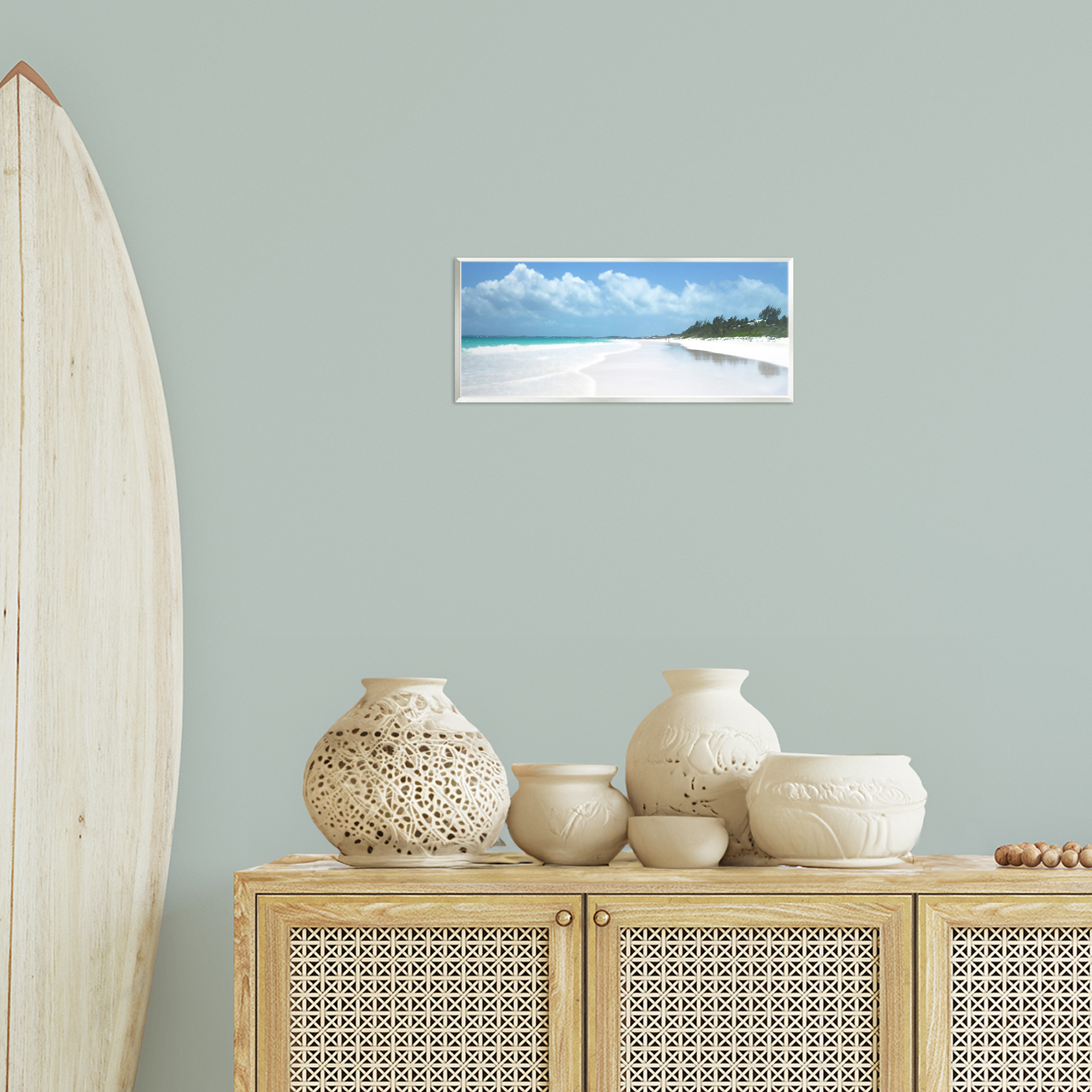 Stupell Industries Pink Sands Shore Landscape Photography Unframed Art Print Wall Art, 17 x 7