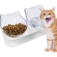 thumbnail image 1 of Comedero para gatos, inclinable 15 Comedero para gatos con doble elevación, protector de cuello ajustable y antideslizante Comedero para mascotas, ortopédico B,11 Feliz Sencillez, 1 of 4