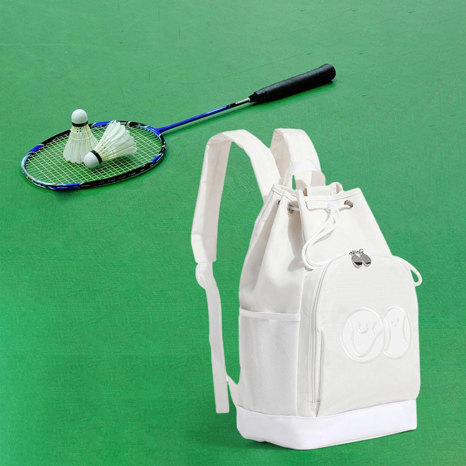 DimyFew Tennis Rackets Bag Pickleball Backpack Shoulder Bag Storage Pockets Rucksack for White
