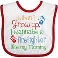 thumbnail image 3 of Inktastic Firefighter Like Mommy Boys or Girls Baby Bib, 3 of 4