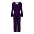 thumbnail image 4 of Tnhcen Two Piece Loungewear Soft Pajama Top and Pants Pjs Sleepwear Women's Pajamas Set Long Sleeve Pj Sets S-3XL, 4 of 4