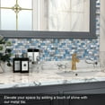 thumbnail image 3 of BeNice Peel and Stick Backsplash Kitchen Wall Tile Stickers Metal Panel Blue, 3 of 10