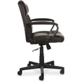thumbnail image 3 of Classic Leather-Padded Mid-Back Office Computer Desk Chair with Armrest - Brown, 3 of 5