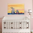 thumbnail image 3 of "Andrea Beach Bunnies" Painting Print on Wrapped Canvas, 3 of 7