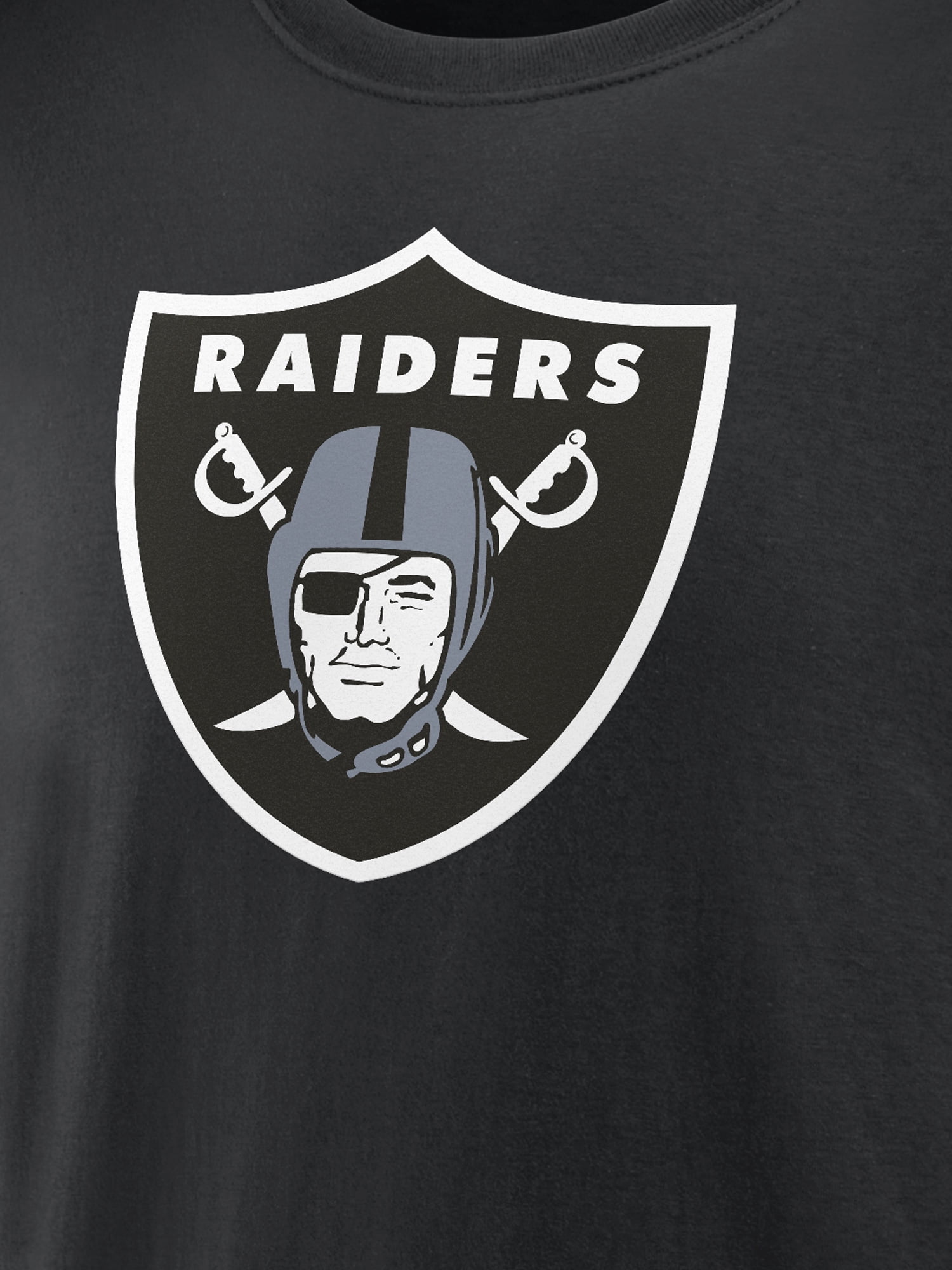 NFL Las Vegas Raiders Men's Cotton Black Short Sleeve T-Shirt