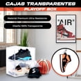 thumbnail image 2 of Playoff Box Set de 4 Cajas Para Zapatos Sneakers 100% Transparentes Apilables Apertura Lateral Magnética Resistente Durable | Organizador de Zapatos | Cajas para Tenis | Transparente, 2 of 9