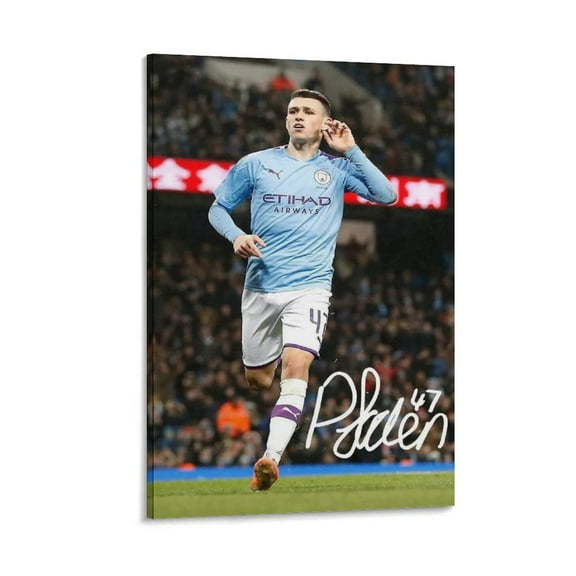 Phil Foden Canvas Poster Wall Art Poster Bedroom Prints Home Decor Hanging Picture Canvas Painting Posters 5 Wall Art Poster Scroll Canvas Painting Picture Living Room Decor Home 08x12inch(20x30cm)