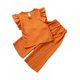 thumbnail image 1 of Conjunto de ropa de verano para bebés, niñas y niños pequeños, camisetas con mangas acampanadas y pantalones cortos, tallas 1, 2, 3, 4, 5 y 6 años., 1 of 5