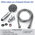 thumbnail image 4 of Shower Heads with Handheld Spray 5-Mode Hand Held Shower Head with Long Hose, High Pressure and Detachable, with Hose 60 inch, Chrome, 4 of 14
