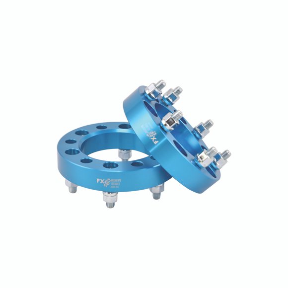 FX Wheels Wheel Spacer W655001PB FX Wheel Spacer; 6 x 139.7 Millimeter/6 x 5.50 Inch Bolt Pattern; 1-1/4 Inch Thickness; 108 Millimeter Hub Size; Blue Color; Aluminum 6061-T6; Set Of 2