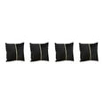 thumbnail image 2 of Yuarrent 2x decoración del hogar con funda de almohada decorativa de rayas doradas en dorado simétrico negro negro 2Conjunto, 2 of 6