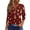 Gold, variant on Women's Christmas Snowflake Tree Print V-Neck Decorative Button 3/4 Sleeve T-Shirt with Merry Christmas, Ladies Holiday Season Top for Casual Fashion Wear,White XL