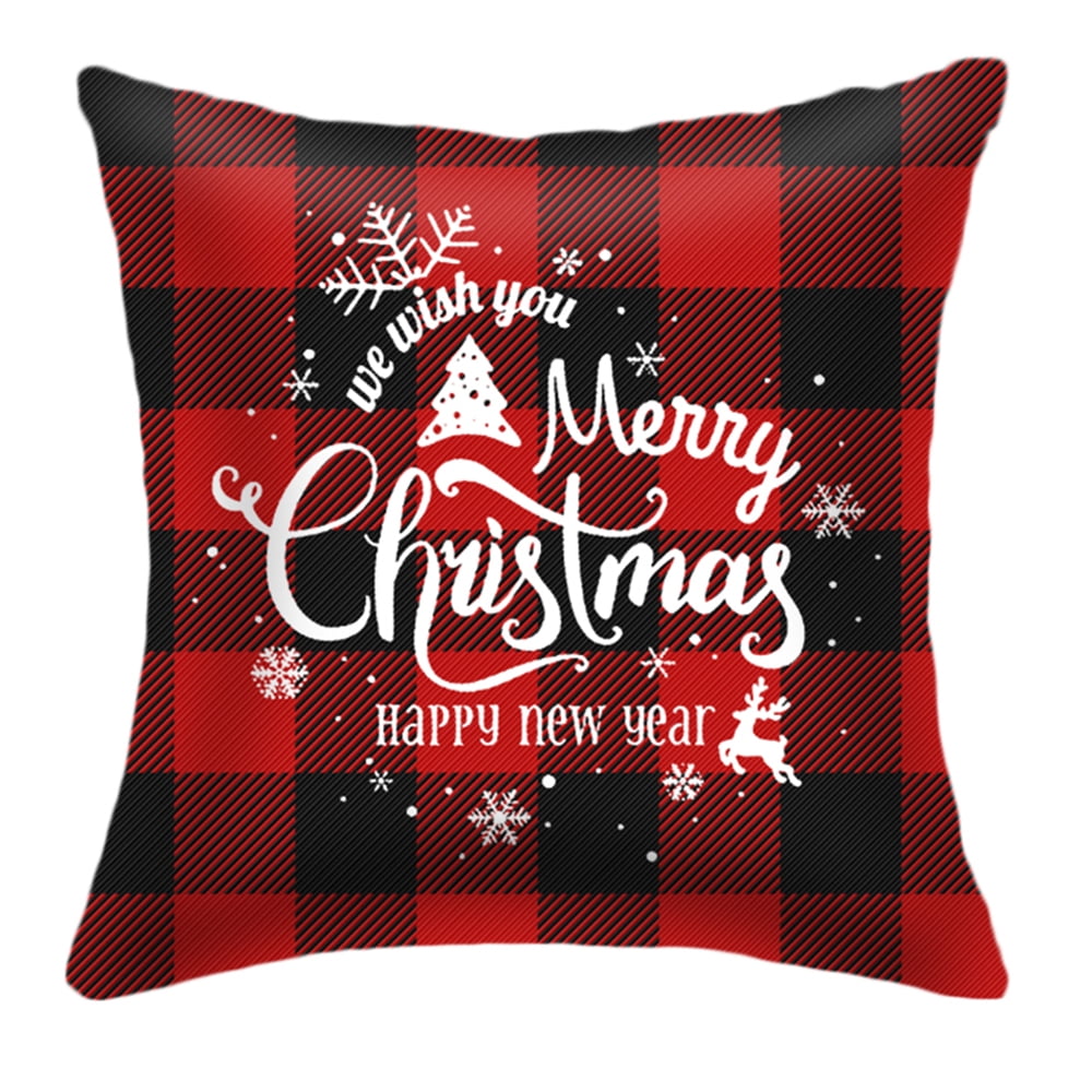 Merry Christmas Cotton Winter Deer Pillow Covers Christmas