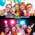 thumbnail image 2 of LED Party Glasses & Finger Lights Kit - 6 Pack Flashing Glasses + 60 Glow Lights | Party Favors, Rave, Halloween, Neon Light Up Accessories, 2 of 8