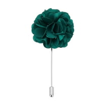 Uxcell Flower Boutonnieres Pin Lapel Pin for Men Camellia Flower for Suit Wedding Party Dark Green