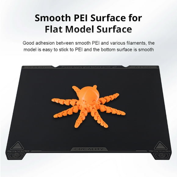 Creality K1 Max PEI Smooth Build Plate 315x310mm-Without Soft Magnetic Mat Easy Model Removal Suitale for K1 Max 3D Printer and Compatible with FDM 3D Printers with A Platform Size of 315x3