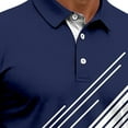 thumbnail image 4 of XUNKUSGA Mens Shirts Classic Short Sleeve Athletic Mens T-Shirt Casual Collared Golf Shirts for Men Fashion Color Block Button Moisture Wicking Pullover Top S-3XL,Blue, 4 of 5