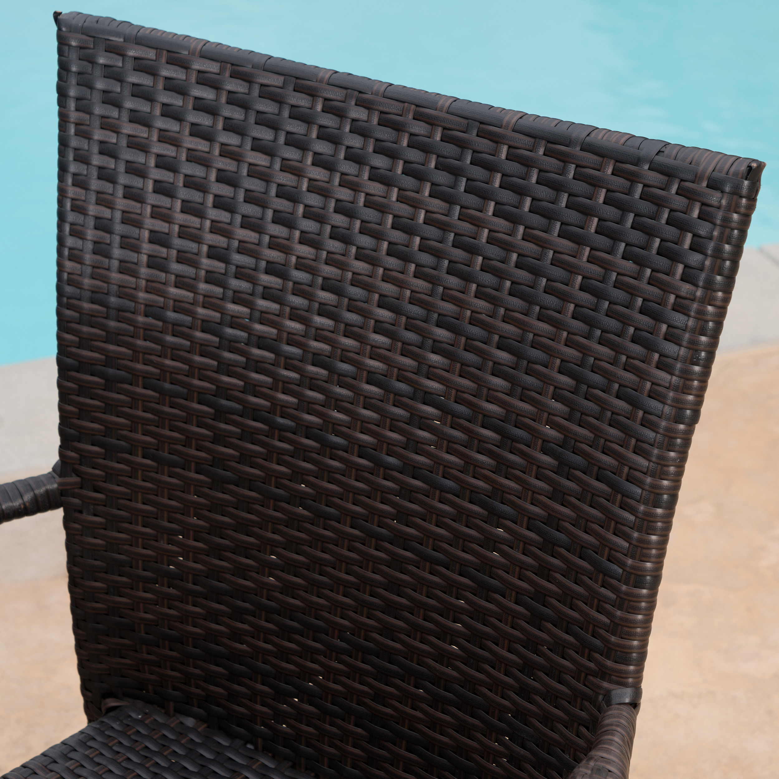 Sutton Outdoor 9 Piece Wicker Dining Set with Wood Expandable Dining Table,Teak Finish, Multibrown