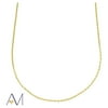 14k Yellow Gold 1.5mm Rope Chain Necklace, 16” to 24”, with Lobster Clasp, for Women's, Unisex