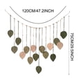 thumbnail image 3 of Ranliy Macrame Wall Hanging,Leaves Woven Tapestry, Feather Handmade Tassels Boho Wall Decor,Leaves Art Decorations for Nursery Bedroom Living Room Apartment Home Backdrop, Green-B, 3 of 8