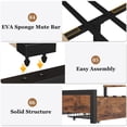 thumbnail image 4 of Bingirl Queen-Size Brown Bed Frame with 4 Drawers and Headboard. Rustic Vintage Wood and Metal Platform Bed with Ample Storage Space, No Box Spring Needed, Noise-Free, 4 of 7