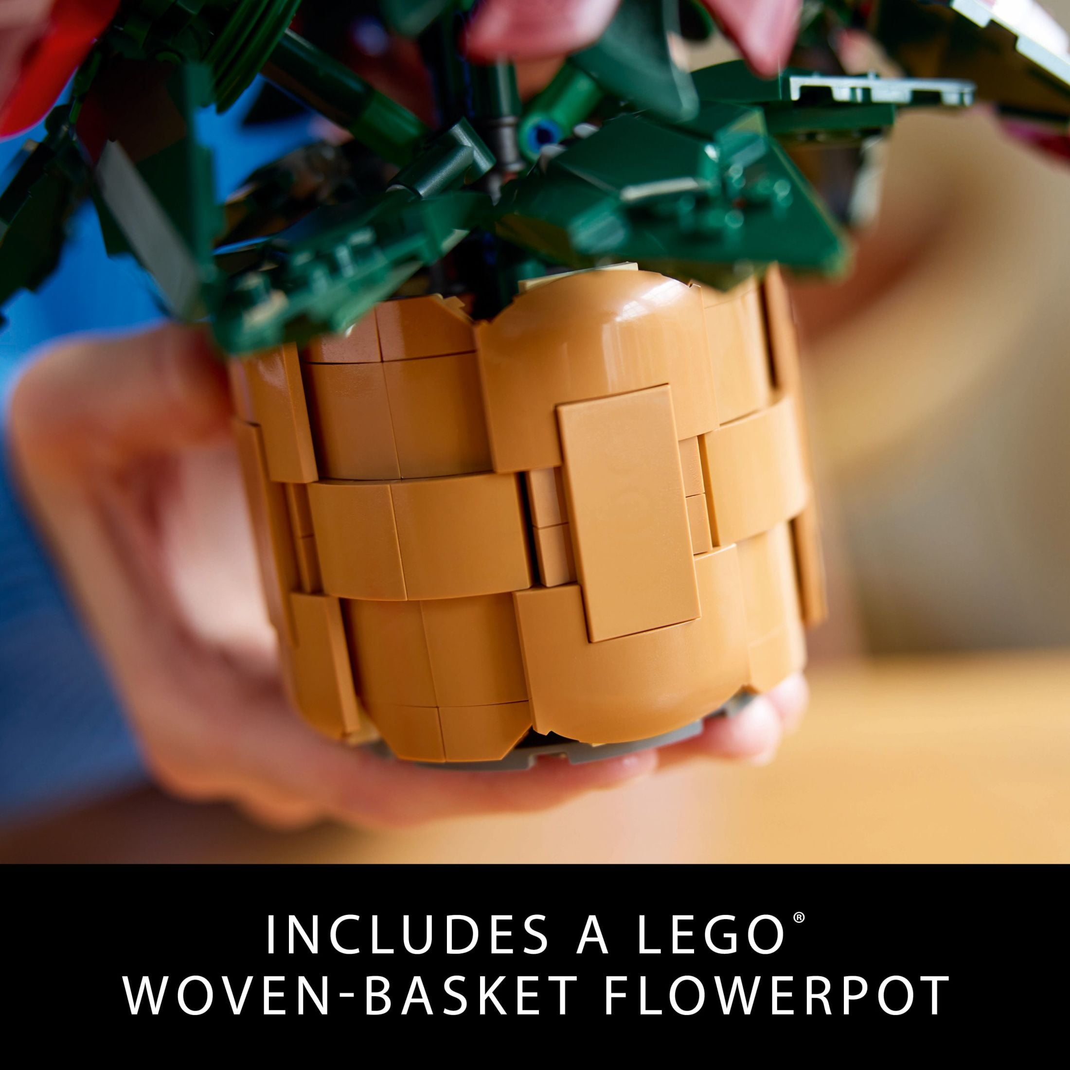 LEGO Icons Poinsettia Plant Building Set, Holiday Home Décor, Grande Italia Plant, Holiday Centerpiece, 10370