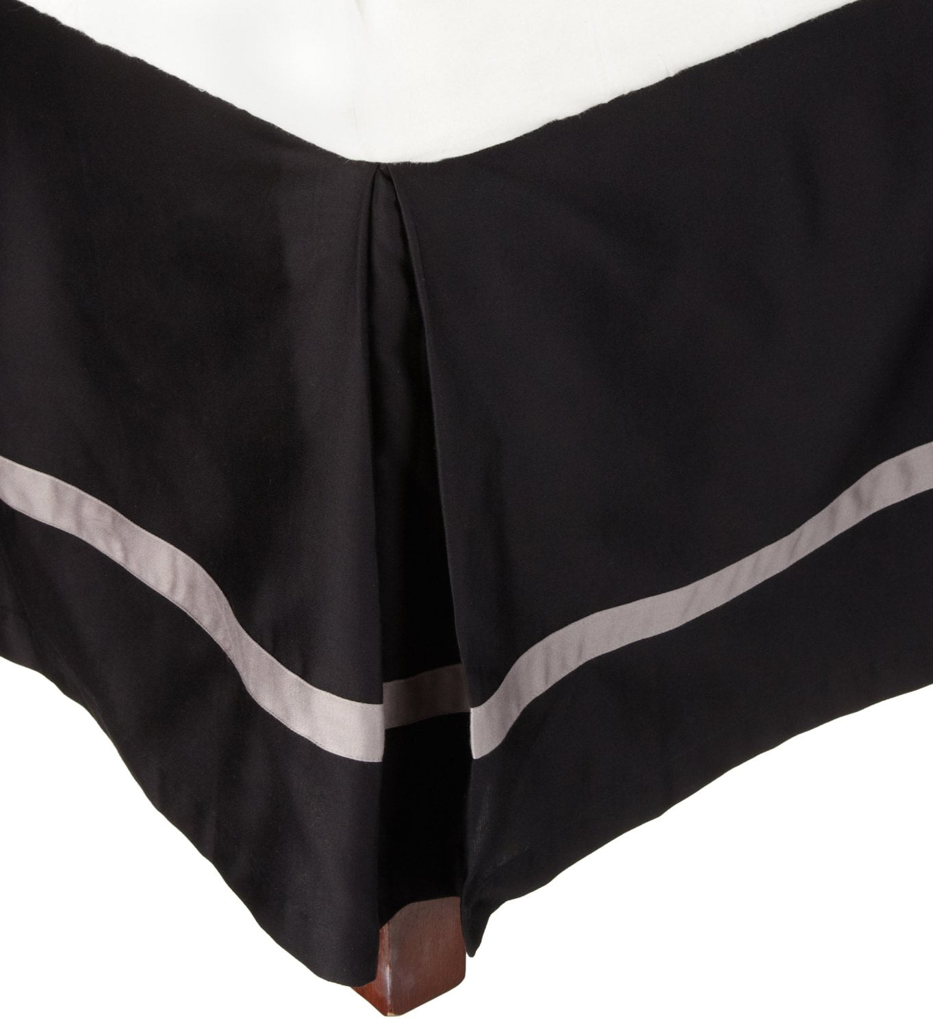 Hotel Collection 100 LongStaple Cotton Bed Skirt, Black/Grey, Twin