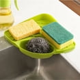 thumbnail image 4 of nipocaio Kitchen Sink Corner Caddy Storage Rack Sponge Holder,Bathroom Faucet Soap Cleaning Brush Organizer, Green, 4 of 4