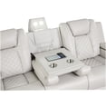 thumbnail image 6 of Modern Power Recliner 2-Piece Set with LED Lights and Bluetooth Speaker in Luxurious Beige Faux Leather, 6 of 10