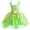Only Dress, variant on Princess Tinkerbell Costume for Girls Green Fairy Fancy Halloween Birthday Party Outfit